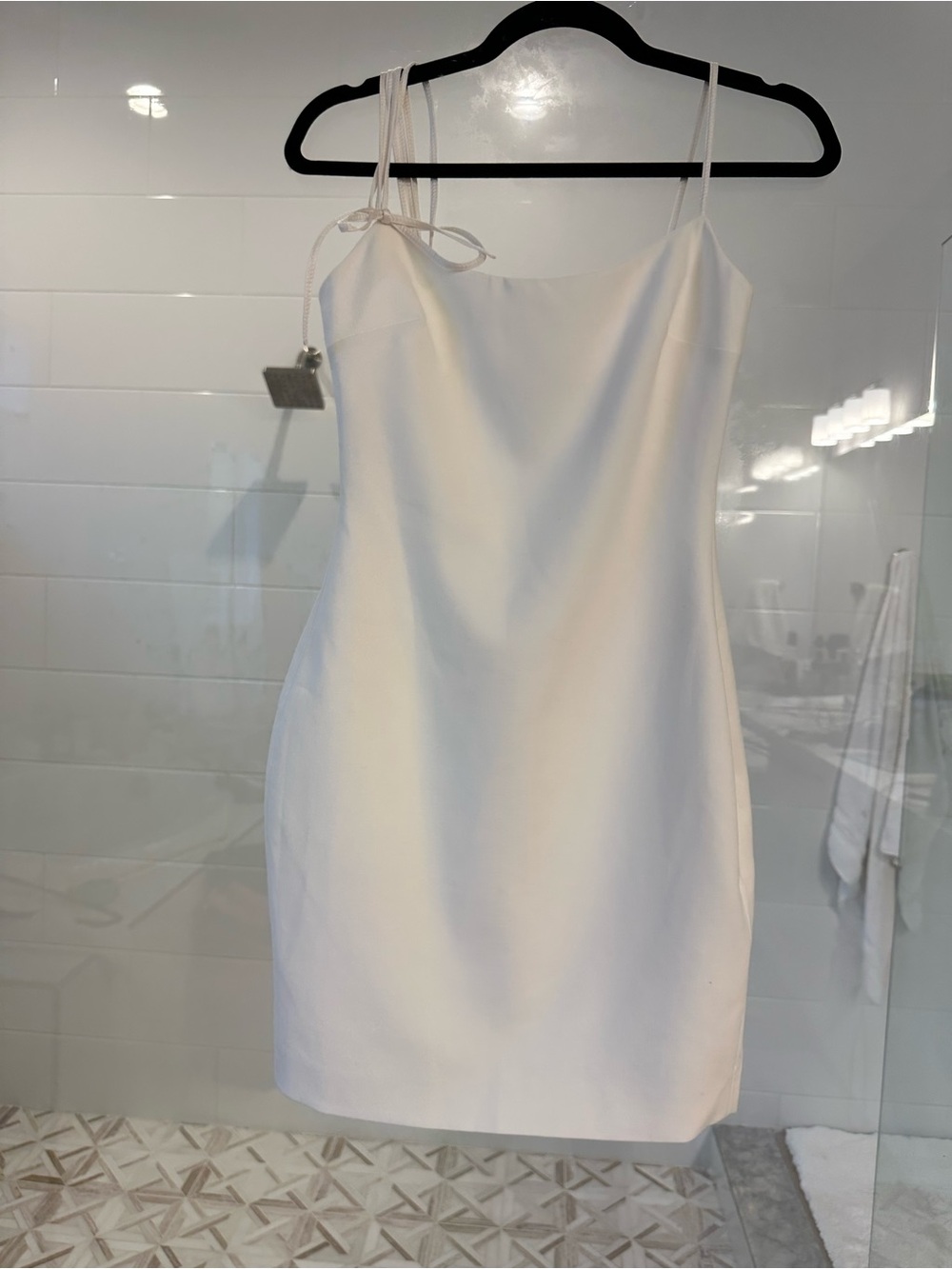 cinq a sept White Spaghetti Strap Mini Dress